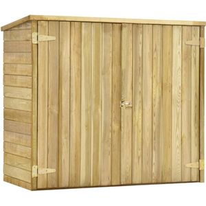 VidaXL Tuinschuur 135x60x123 cm - Geïmpregneerd Grenenhout