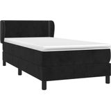 vidaXL-Boxspring-met-matras-fluweel-zwart-100x200-cm