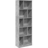 vidaXL - Boekenkastx28,5x174 - cm - bewerkt - hout - betongrijs