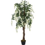 vidaXL-Kunstplant-wisteria-840-bladeren-150-cm-groen-en-wit
