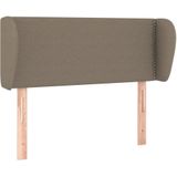 vidaXL Hoofdbord met randen 83x23x78/88 cm stof taupe