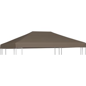 VidaXL Prieeldak 310 g/m² 3x4 m Taupe - Duurzaam en stijlvol prieeldak voor buiten