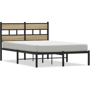 vidaXL Bedframe zonder matras metaal sonoma eikenkleurig 120x200 cm