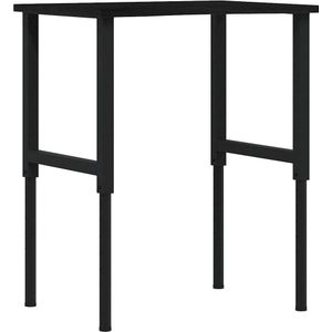vidaXL Werkbank 80x60x(71,5-98) cm eikenhout donkerbruin