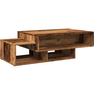 vidaXL Salontafel 105x55x32 cm bewerkt hout oud houtkleurig