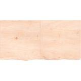 vidaXL - Wastafelblad - 120x60x4 - cm - onbehandeld - massief - hout
