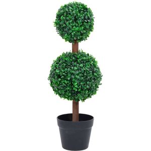 vidaXL Kunstplant met pot buxus bolvorming 60 cm groen