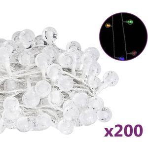 vidaXL Lichtsnoer met 200 LED's 8 functies meerkleurig 20 m