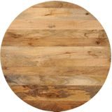 vidaXL Tafelblad rond Ø 70x2,5 cm massief ruw mangohout