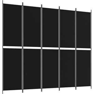 vidaXL-Kamerscherm-met-5-panelen-250x220-cm-stof-zwart