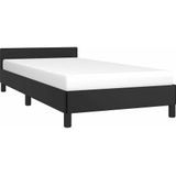 vidaXL Bedframe - Zwart - Kunstleer - Hoofdeinde