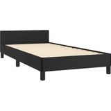 vidaXL Bedframe - Zwart - Kunstleer - Hoofdeinde