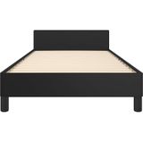 vidaXL Bedframe - Zwart - Kunstleer - Hoofdeinde