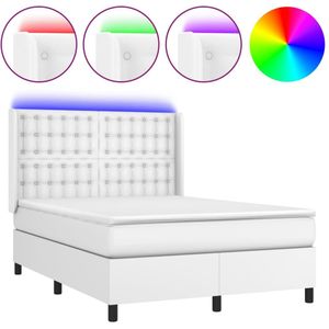 vidaXL-Boxspring-met-matras-en-LED-kunstleer-zwart-140x190-cm