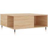 VidaXL Salontafel 80x80x36,5 cm - Bewerkt Hout - Sonoma Eikenkleurig