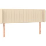 vidaXL Hoofdbord LED 147x16x78/88 cm stof crèmekleurig