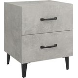 vidaXL Nachtkastjes 2 st 40x35x47,5 cm betongrijs