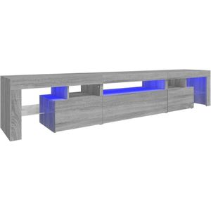 vidaXL Tv-meubel met LED-verlichting 215x36,5x40 cm grijs sonoma eiken