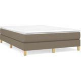 vidaXL Bedframe stof taupe 140x190 cm