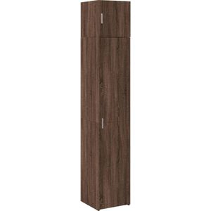 vidaXL Opbergkast smal 40x42,5x225 cm bewerkt hout bruin eikenkleurig