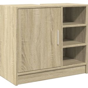 vidaXL Wastafelkast 63x29x55 cm bewerkt hout sonoma eikenkleurig