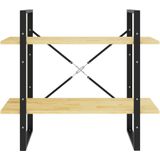 vidaXL Boekenkast met 2 schappen 80x30x70 cm massief grenenhout