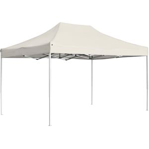 vidaXL Partytent professioneel inklapbaar 4,5x3 m aluminium crème