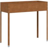 vidaXL Plantenbak 100,5x40,5x90 cm weervast staal
