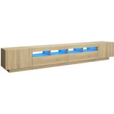 vidaXL Tv-meubel met LED-verlichting 260x35x40 cm sonoma eikenkleurig