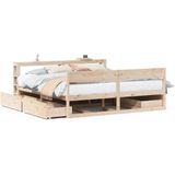 vidaXL Bedframe zonder matras massief grenenhout 180x200 cm