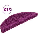 vidaXL Trapmatten 15 st 56x17x3 cm violet