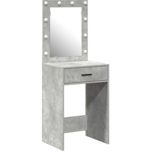 vidaXL Make-up Tafel met LED Verlichting in Betonnen Grijs, 50x41x135 cm
