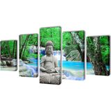 vidaXL-Canvas-muurdruk-set-buddha-200-x-100-cm