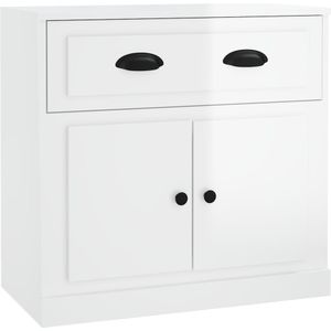vidaXL Dressoir 70x35x67,5 cm bewerkt hout hoogglans wit