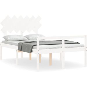 vidaXL-Seniorenbed-met-hoofdbord-massief-hout-wit-120x200-cm