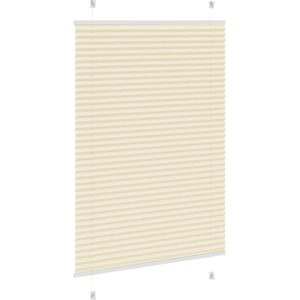 vidaXL Plissé rolgordijn 85x100 cm stofbreedte 84,4 cm polyester crème