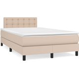 VidaXL Boxspring Matras Kunstleer Cappuccino 120x200cm