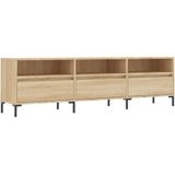 vidaXL Tv-meubel 150x30x44,5 cm bewerkt hout sonoma eikenkleurig