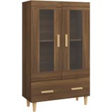 vidaXL - Hoge - kastx31x115 - cm - bewerkt - hout - bruin - eikenkleur