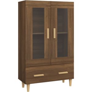 vidaXL Hoge kast 70x31x115 cm bewerkt hout bruin eikenkleur