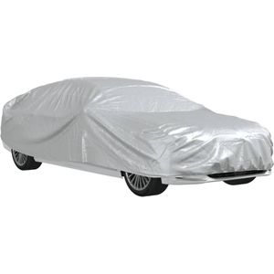 vidaXL Autohoes voor sedan met gespriemen XXL PEVA zilverkleurig