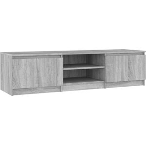 vidaXL Tv-meubel 140x40x35,5 cm bewerkt hout grijs sonoma eikenkleurig