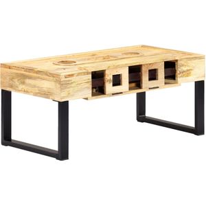 vidaXL Salontafel cassettestijl 100x52x45 cm massief mangohout