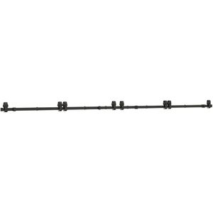 vidaXL Doos met onderdelen voor schuifdeur 366 cm staal zwart