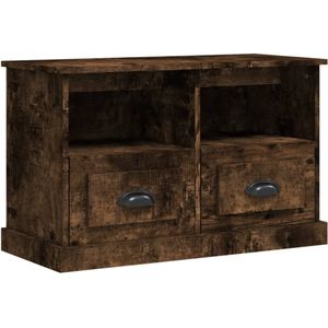 VidaXL Tv-meubel 80x35x50 cm - Bewerkt Hout - Gerookt Eikenkleurig