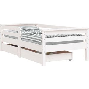 vidaXL-Kinderbedframe-met-lades-70x140-cm-massief-grenenhout-wit