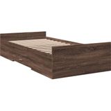 vidaXL Bedframe met lades bewerkt hout bruin eikenkleur 100x200 cm