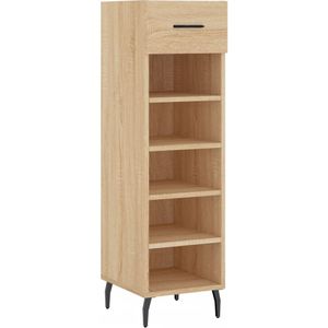 VidaXL Schoenenkast 30x35x105 cm - Bewerkt Hout - Sonoma Eikenkleurig