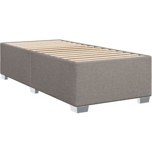 vidaXL Bedframe zonder matras 90x190 cm stof taupe