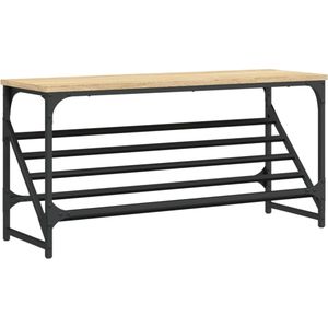 vidaXL-Schoenenrek-90x30x45-cm-bewerkt-hout-sonoma-eikenkleurig